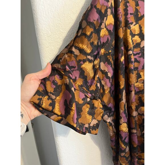 Intimately Free People Oversized Satin Goddess Sleep Shirt Button Down Top XS - Picture 5 of 9